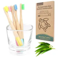 Детская бамбуковая зубная щетка биоразлагаемая устойчивая бамбуковая зубная щетка без бисфенола Экологичная зубная щетка