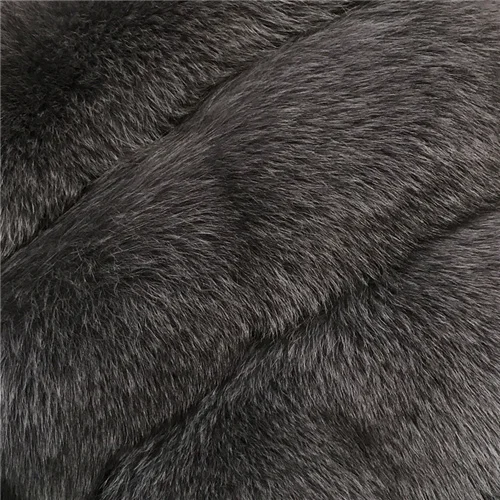 Dark grey Новинка, женская теплая шуба из натурального Лисьего меха, короткая зимняя меховая куртка, верхняя одежда для женщин, горячая распродажа, натуральный голубой Лисий мех, пальто - Цвет: Dark grey