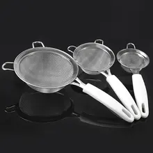 30 mesh stainless steel flour mesh sieve 8CM white handle daily supplies health and beauty personal care products