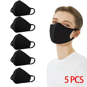 

Women Men Muffle Face Mouth maschera Reusable Dustproof maschera masken маска Windproof Foggy Haze маскировать Respirato 5pcs