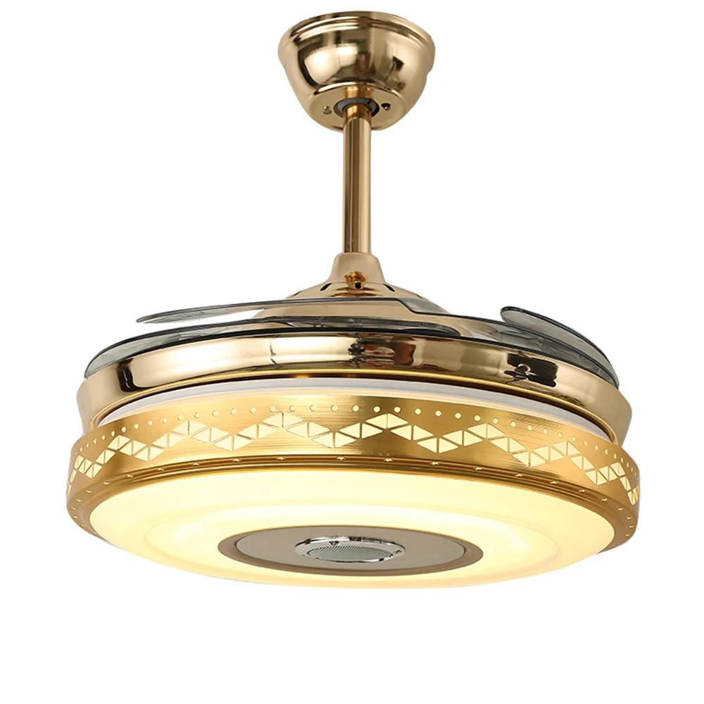 musical ceiling 42 inch fan with light Phone APP Smart Fans Bluetooth music lamp remote control bedroom lamps home 40w Inverter