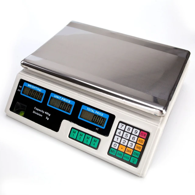 Price Computing Scale, Digital Food Commercial Scale, 88lb/40kg Electronic  Co