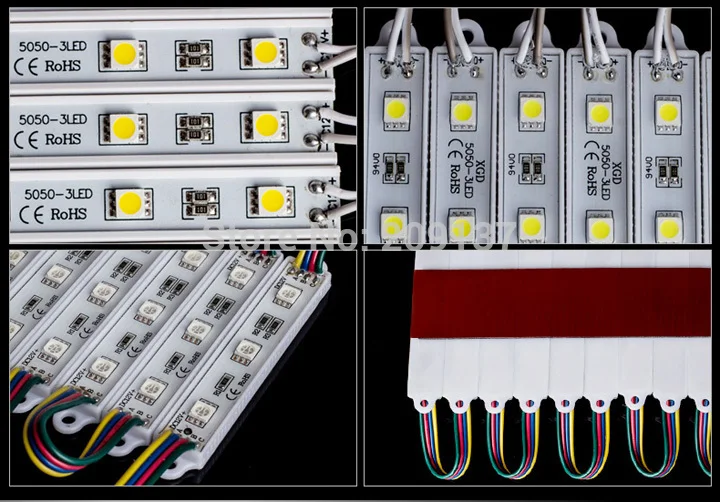 

SMD 5050 LED Module Waterproof SMD5050 LED Modules For Sign Letters LED Advertising Light Module DC12V 0.72W 3 Led