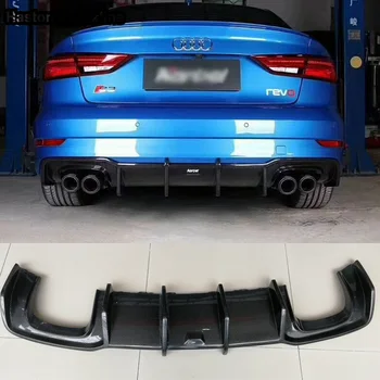 

A3 S3 Carbon Fiber Rear Bumper Lip Diffuser for Audi A3 S3 Sedan 2017 2018 2019 (Not fit standard A3)
