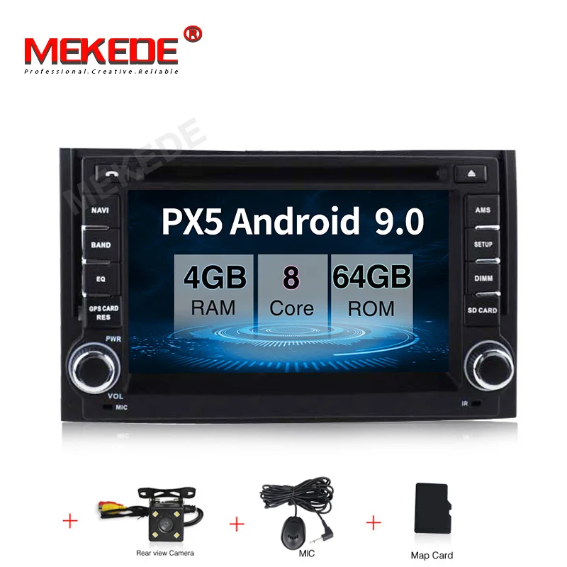 MEKEDE 2din PX5 4+ 64G Android 9,0 Автомобильный мультимедийный dvd-плеер для hyundai H1 grand starex 2007- gps, DVD, радио, WiFi BT - Цвет: 64G dvd camera