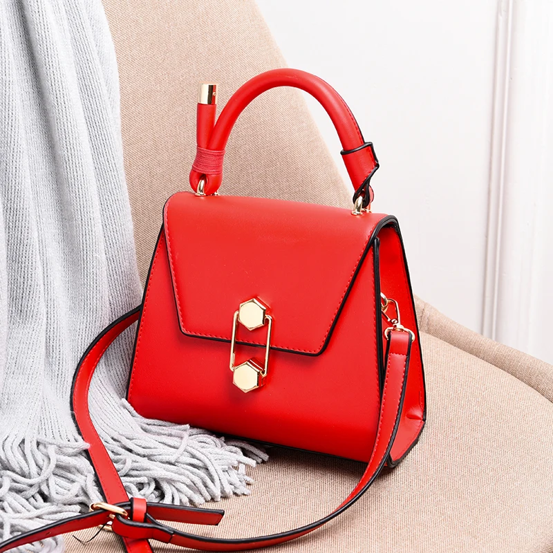 

Fashion Womens Messenger Crossbody Bags With Flap Luxury Leather Designer Bags Famous Brand Women Bags 2019 Red Sac A Main Small
