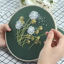 Diy impresso bordado pano + placa de rosca + agulha bordado especial + conjunto de desenho de alta definição