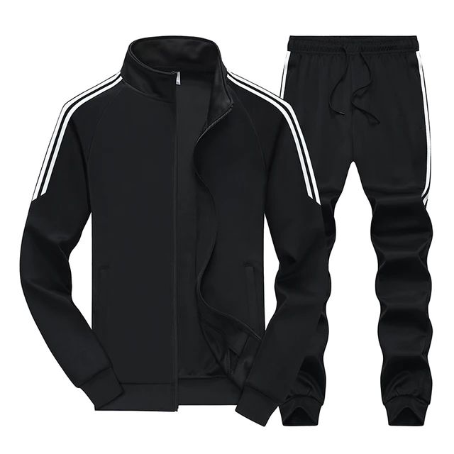 US $19.62 Track Field Sportswear Twopiece Suit Outdoor Sports Running Exercise Jacket Pants Fitness Leisure 