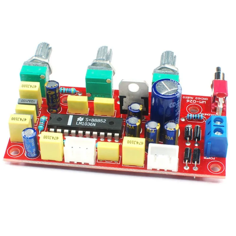 

LM1036 OP-AMP HIFI Amplifier Preamplifier Volume Tone EQ Control Board DIY KIT and finished product
