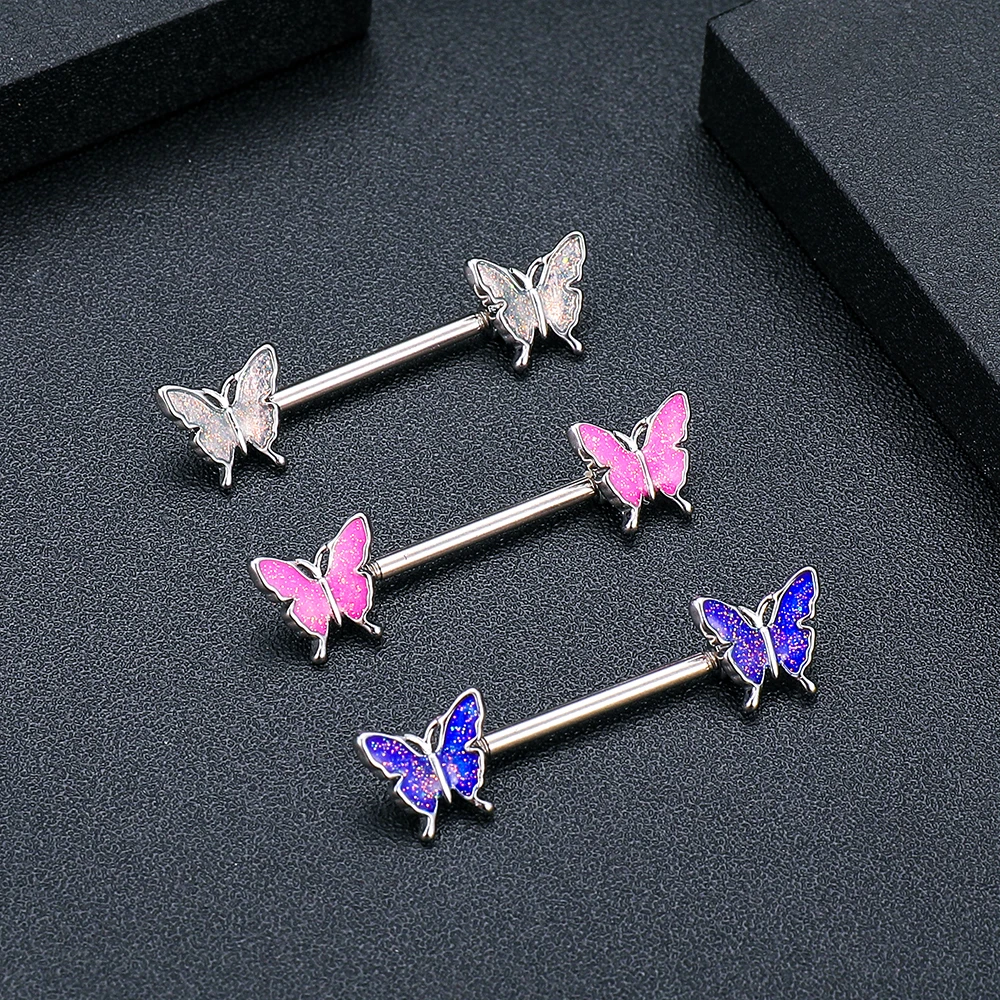 Piercing Jewelry Body Piercing Jewelry Body Jewelry Ear Piercing Jewelry Body Piercing Earrings Metal Jewelry 2pcs Cute Nipple Piercings Barbell Stainless Steel Crystal Nipple Shield Cover Heart Flower Rings