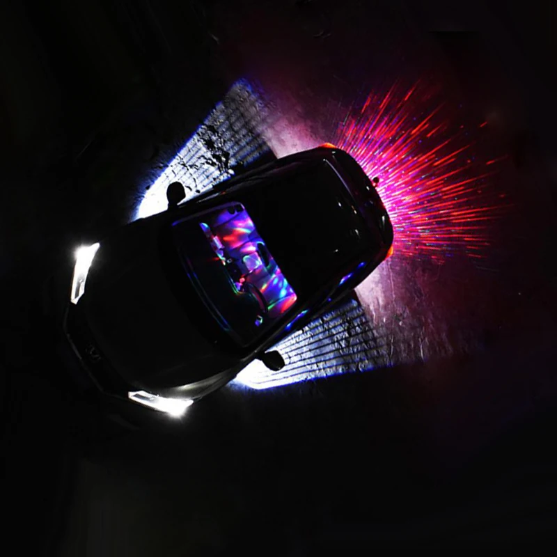 

Car led 3D door welcome lights Warning ambient Decorative laser projector running fog light taillights
