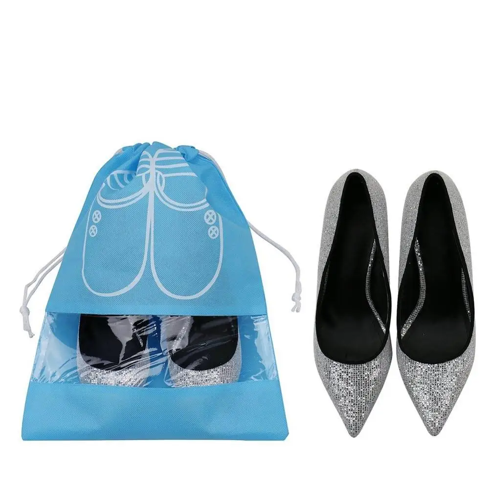 Bolsas organizadoras de zapatos de viaje para botas, tacón alto, cordón, ventana transparente, ahorro de espacio, 1 unidad