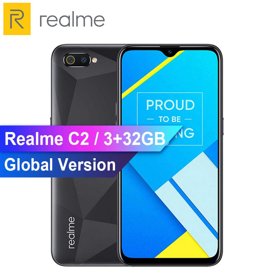 

RU Version Realme C2 15.5 HD+ Dewdrop MediaTek Helio P22 3GB RAM 32GB ROM 13MP AI Dual Rear Camera 4000mAh Mobile Phone
