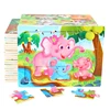 15*11cm 12pcs Wood Puzzle Kids Educational Toys Cartoon Animal/Traffic 3dD Wooden Puzzle Jigsaw Toys For Children Gifts ► Photo 2/6