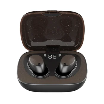 

ES02 TWS Waterproof Earphone Mini Bluetooth 5.0 Earphones True Wireless Headsets Press Earbuds for IOS/Android Phone LED Display