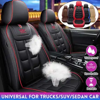 

Car Seat Cushion Cover Full Luxury PU Leather Waterproof Breathable For chevrolet sonic For toyota camry corolla 2018 Trucks SUV