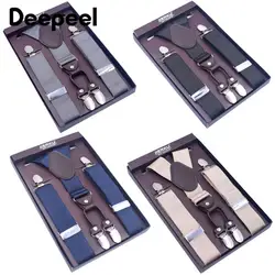 Deepeel 1 шт. 3,5*125 см эластичный регулируемый ремень 4 пряжки с зажимом X-type подтяжки унисекс дизайнерский костюм украшения аксессуары sp065