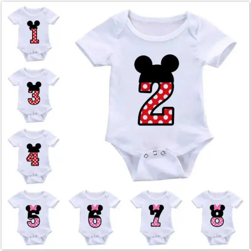 Carta Arco Lindo Mickey Minnie Numero 1 9 Imprimir Ropa Para Bebe Nino O Nina Ninos Divertido Mamelucos Infantil Mono Ropa Bebe Mono Peleles Aliexpress