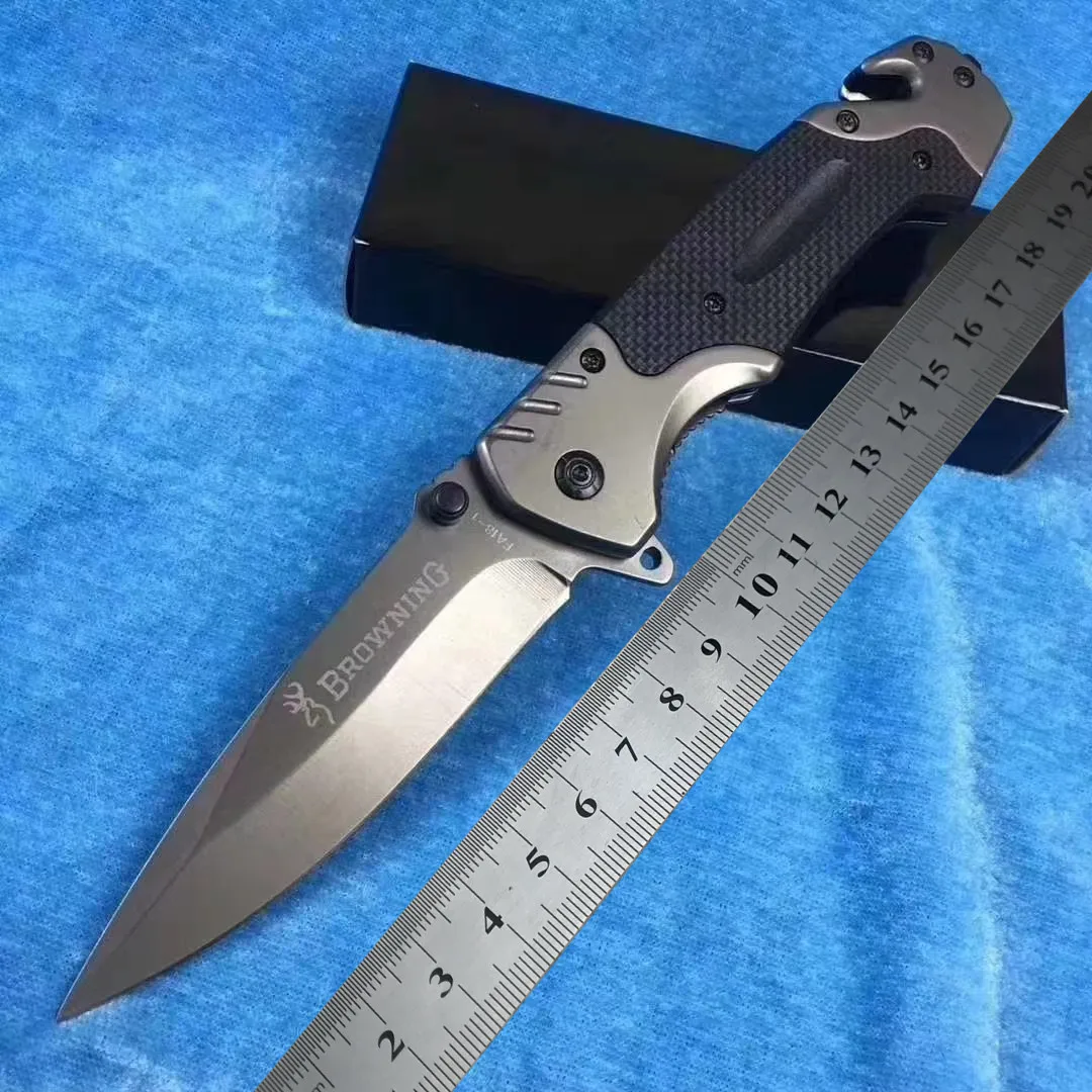 Складной карманный нож Browning 5CR13MOV с лезвием G10 и титановой поверхностью |