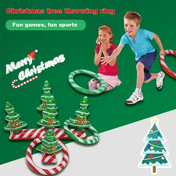 

Christmas Inflatable Interactive Game Props Inflatable Christmas Tree Ring Game Toy Indoor Interactive Game Gift For Kid