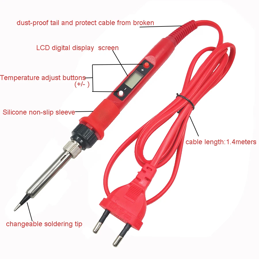 60W/80W Electric Digital Soldering Iron Station 220V 110V Temperature Adjustable Welding Soldering Tips Tools Accessories