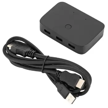 

HDMI KVM Switch 2 Port Computer Host 4K/60Hz HDMI 2 In 1 Out Switch Box For PC Computer Laptops Sharing Printer Keyboard Mouse