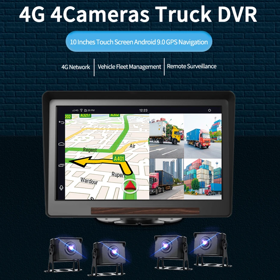 ο 10 ġ 4G ȵ̵ 9.0 Ʈ DVR    ī޶ ̷ ķ 4 ä  ڴ , ڵ  