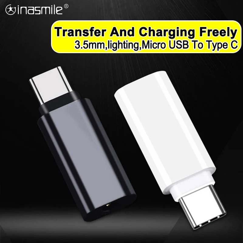 5 шт. адаптер для Huawei Xiaomi Samsung 3 мм к Type C Micro USB TYPE Apple iphone IOS 8Pin Type-c коннектору |