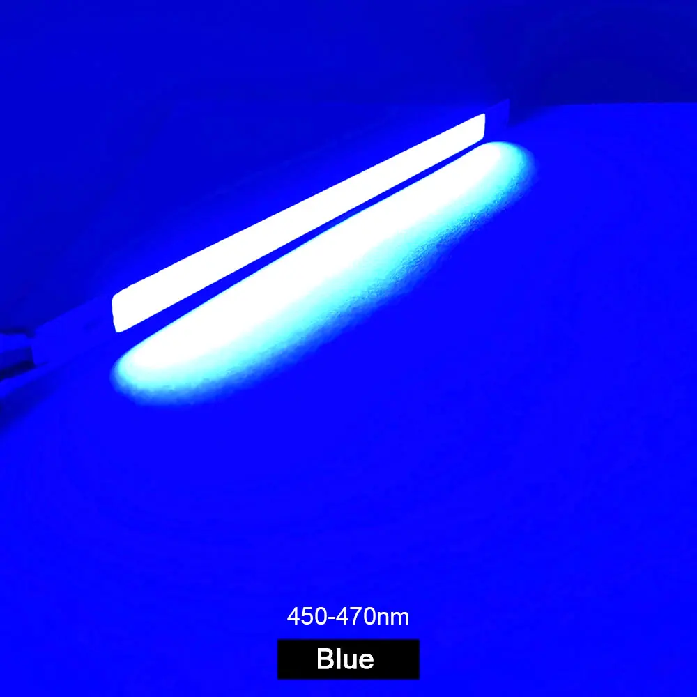 Blue Cob светодиодный светильник 12 В, 9 В, 5 В, 3 в, светильник, лампа 1 Вт, 2 Вт, 3W, 5 Вт, 10 Вт, 20 Вт, светодиодный светильник, синий, зеленый, белый, желтый, красный цвет, лампа для DIY - Испускаемый цвет: Blue