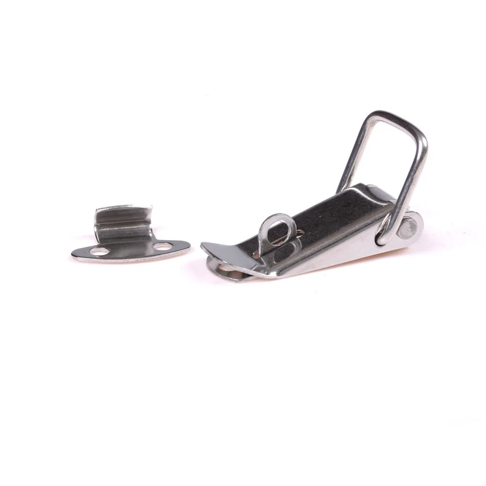 

ZLinKJ 1PCS 27*74mm Spring Loaded Latch Catch Toggle Locks Hasp Iron Hasp Cabinet Boxes For Sliding Door Window Cabinet