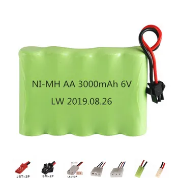 

6v 3000mAh NiMH Battery For Rc toys Cars Tanks Trucks Robots Boats Guns Battery AA 6v 2400mah Batteries Pack For Rc Boat