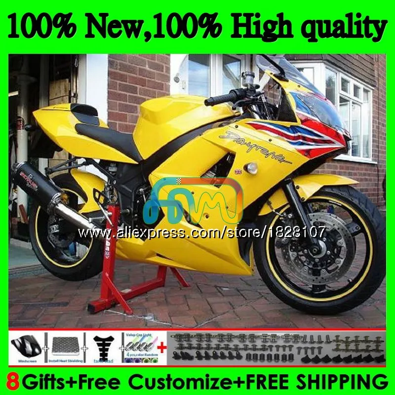 Средства ухода за кожей для Triumph Daytona 600 650 02 03 04 05 Daytona650 74BS. 31 Daytona600 Daytona 650 2002 2003 2004 2005 Обтекатели Глянец желтый
