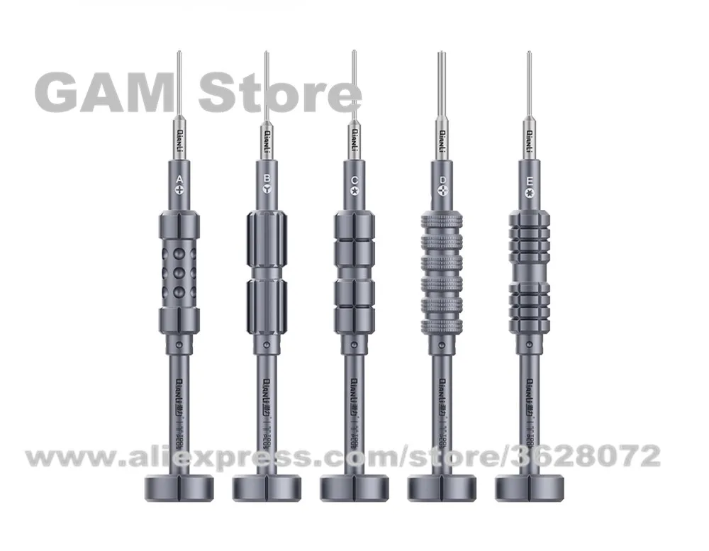 5PCS ABCDE Qianli iThor отвертка высокоточная, алюминиевая противоскользящая Отвертка Phillips Y Five Star Inner Cross шестиугольная Upgrad i-Thor - Цвет: 5PCS ABCDE