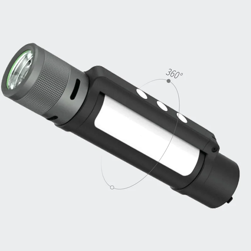 Youpin NEXTOOL 6-in-1 1000lm Dual-light Zoomable Alarm Flashlight USB-C Rechargeable Mobile Power Bank Camping Work Ligh