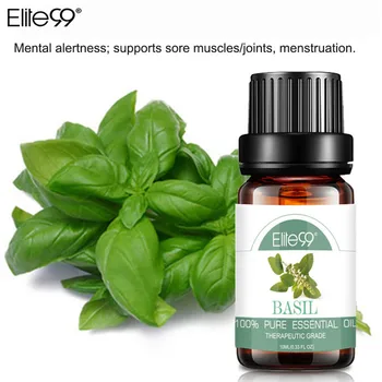 

Elite99 10ml Basil Pure Essential Oils Aromatherapy Diffusers Essential Oils Body Relieve Stress Oil Help Sleep Home Air Care