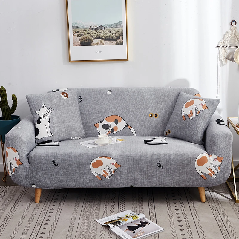 Геометрический напечатанный Чехол для дивана спандекс стрейч чехлов все включено секционный диван полотенце один/два/три/четыре-местный 1 шт - Цвет: color07