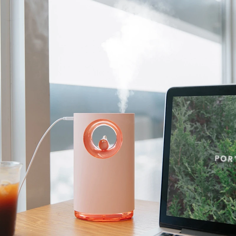 Home Appliances USB Humidifier 400Ml Cute Pet Ultrasonic Cool Mist Aroma Air Oil Diffuser LED Lamp