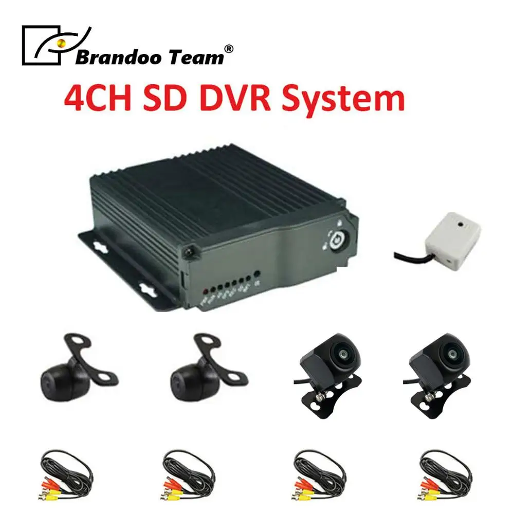 4-канальный SD DVR система, с 4 шт записью камеры, 1 шт микрофон подобрать аудио