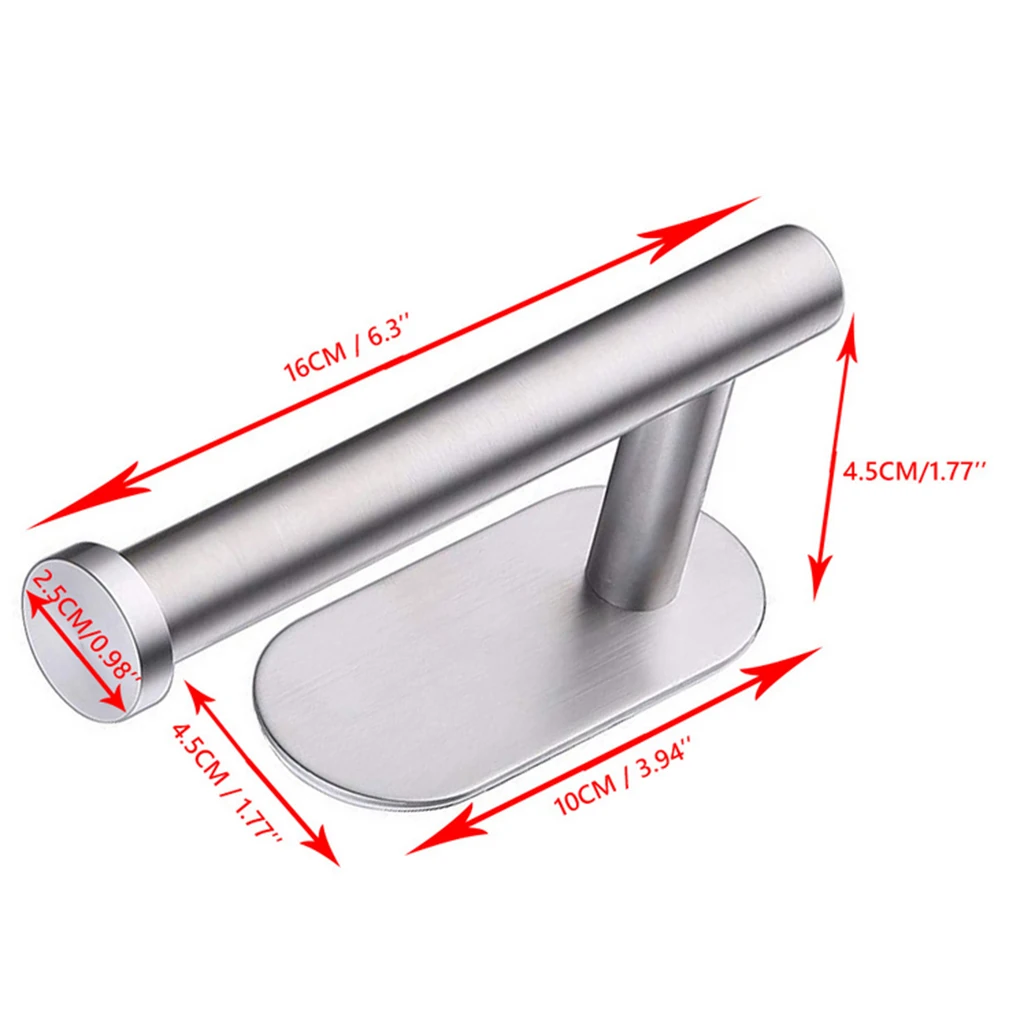 Modern Style Toilet Paper Holder Tissue Paper Roll Holder Towel Racks Towel Tissue Rack Hardware for Bathroom (Silver) 