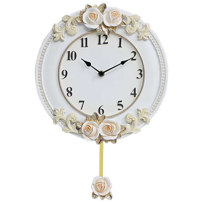 Роскошные большие настенные часы 3D для гостиной в европейском стиле бесшумные