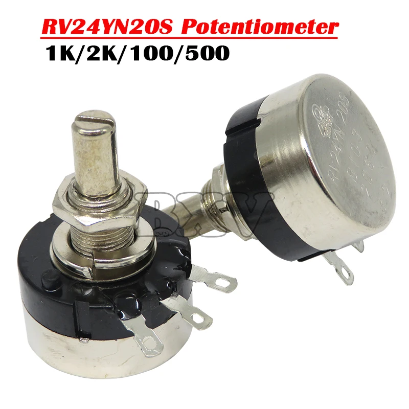 RV24YN20S 101 102 B103 104 105 201 202 203 204 254 302 303 501 502 503 504 5K 10K 100K 500K 200K 100 Ohm Potentiometer
