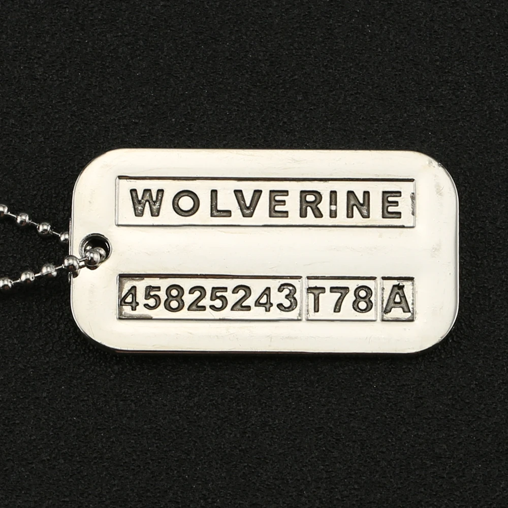 X-men X men ожерелье Logan Hugh Jackman Dog Tag армейский Военный Dogtag кулон винтажное античное серебро фильм ювелирные изделия для мужчин