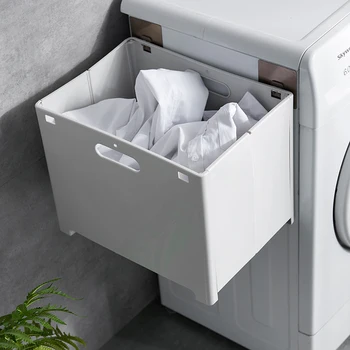 

Foldable Dirty PP Clothing Laundry Basket Organizer Wall-mounted Home Laundry Hamper Sorter Children Toy Storage Basket Large