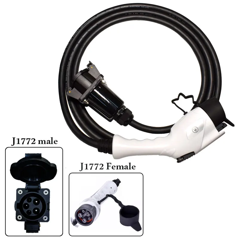 J1772 adaptor Charging Extension EV cable for electric vehicle 32A type 1 evse kit 5 meters female plug to male socket | Автомобили и