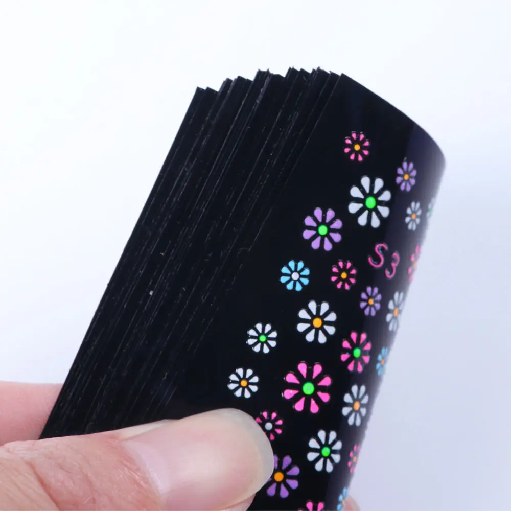 Lots Fluorescent Flowers Nail Stickers Party Butterfly Night Glow Star Decoration Manicure Applique Sliders For Nails Set Design
