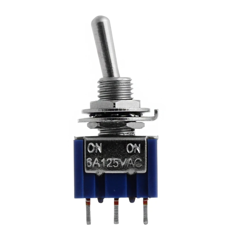 

Mini MTS-102 3-Pin SPDT ON-ON 125VAC 6A Toggle Switches