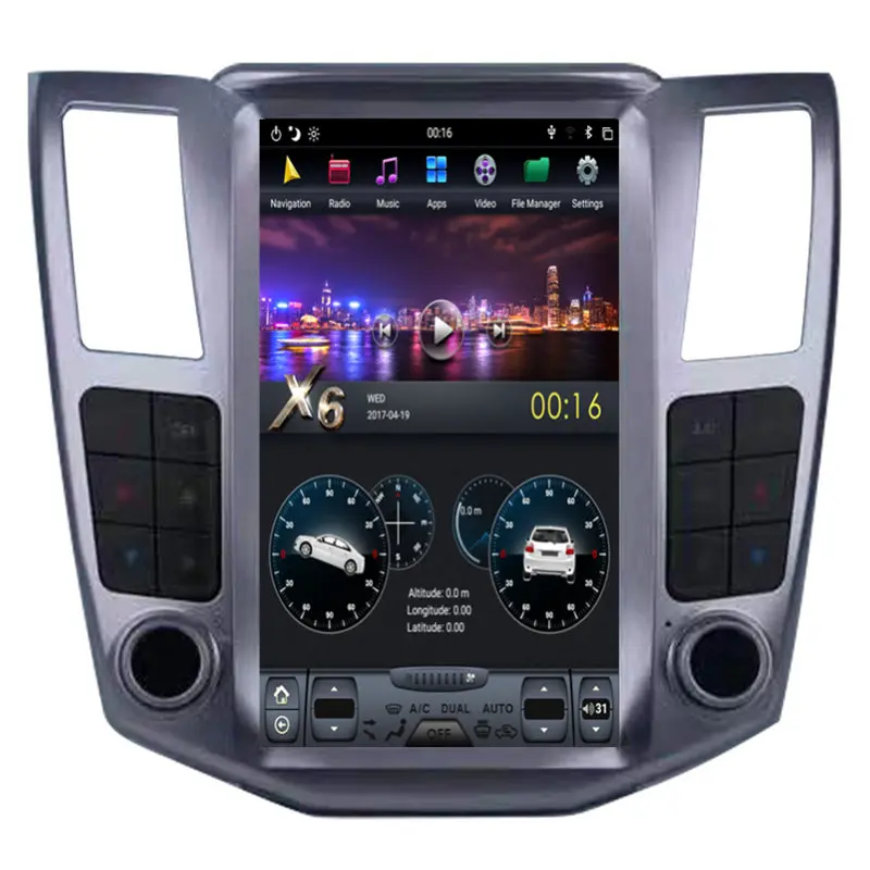 11," Tesla Android стерео радио аудио DVD gps навигация головное устройство Sat Nav для Lexus RX RX300 RX330 RX350 RX400h 2004 2005