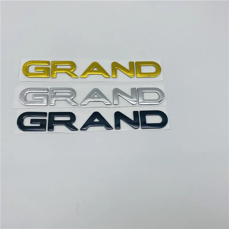 

Exterior Car Stickers For Jeep Grand Cherokee Sides Door Fender Emblem Badge Letters Script Auto Decal "Grand"