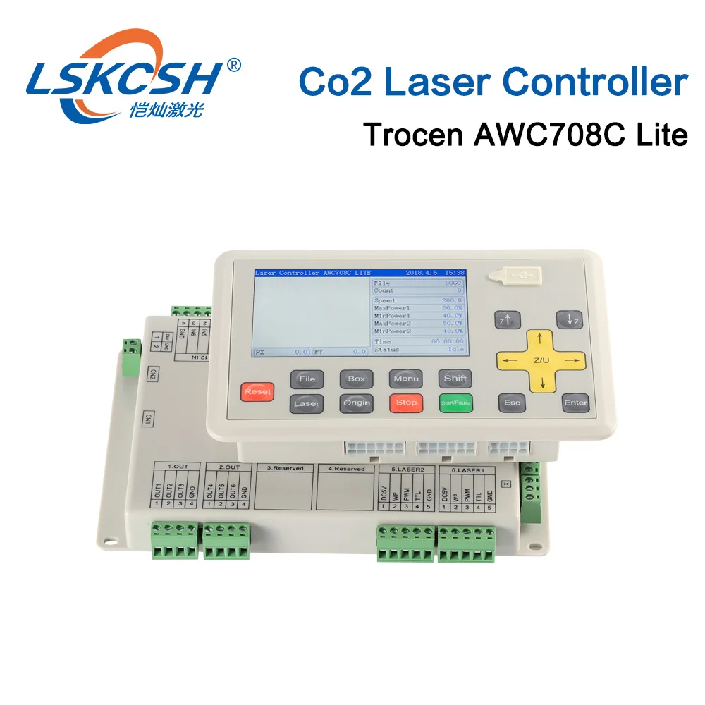 Trocen Anywells AWC708C LITE Co2 лазерный контроллер системы платы для лазерной резки гравировальный станок резак гравер