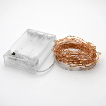 

50pcs/lot 2M 3M 5M 10M AA Battery String Lights Copper Wire LED Lights Decoration Fairy Light for Birthday Party Garland Wedding